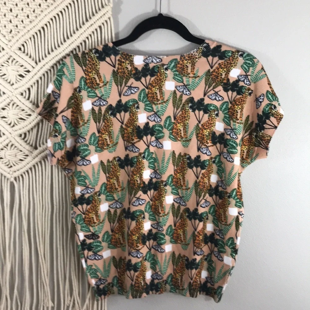 PEPALOVES FELINE PRINTED SWEATER TEE XS - Picture 4 of 9